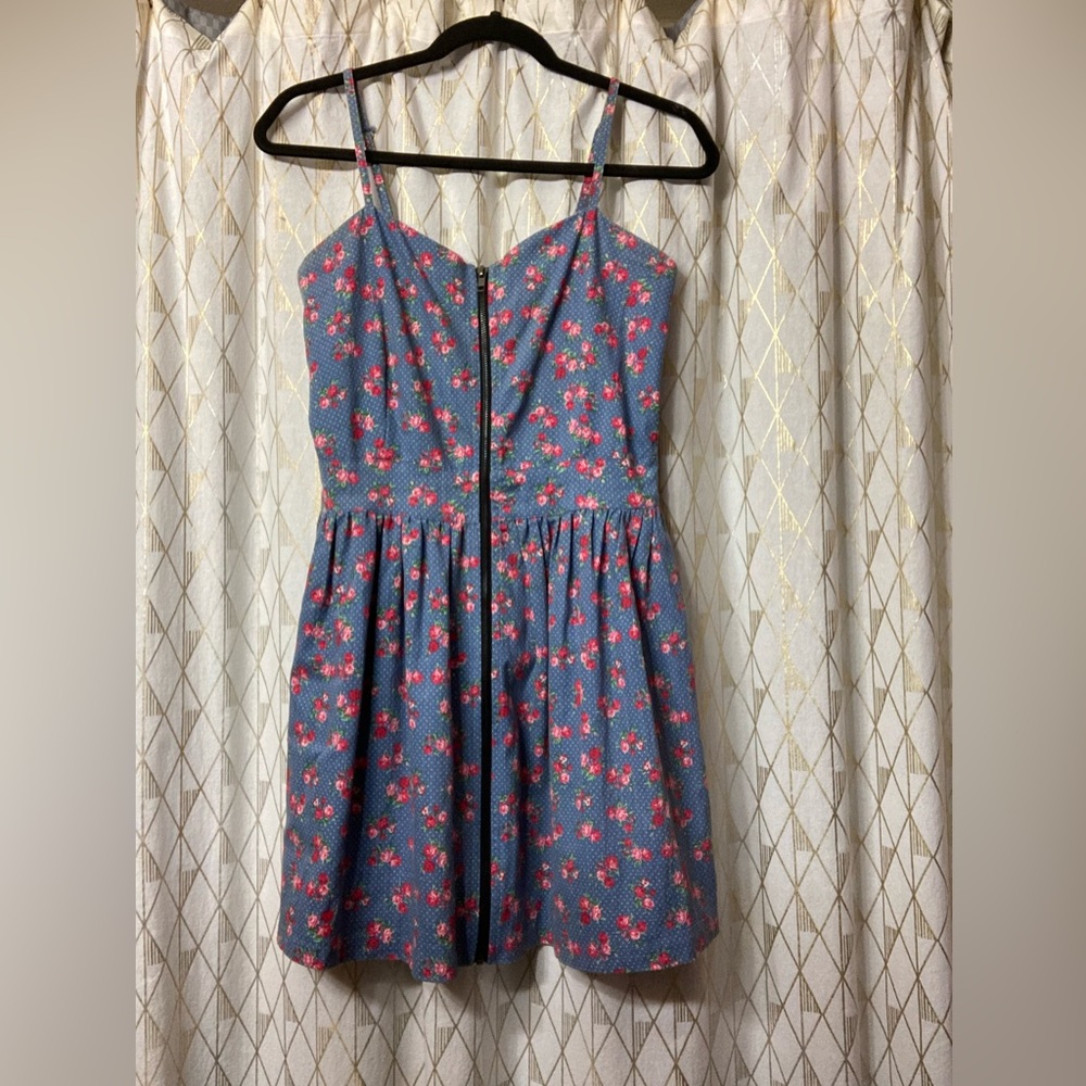 Floral Blue Summer Dress